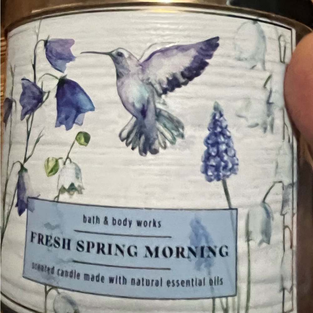 BBW Bath And Body Works Fresh Spring Morning 3 wick scented candle